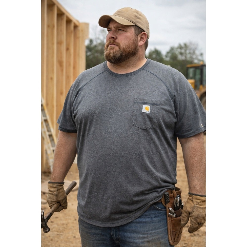 Carhartt Force Men's 3XL Relaxed Fit Pocket T-Shirt Charcoal Gray Heather SS